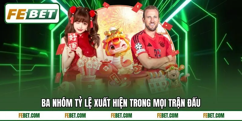 Ba nhóm tỷ lệ xuất hiện trong mọi trận đấu Ba nhóm tỷ lệ xuất hiện trong mọi trận đấu